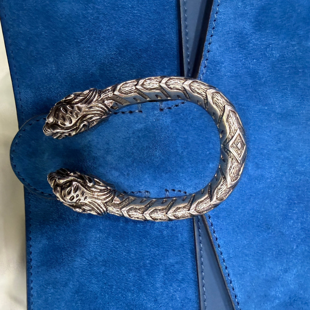 Gucci Alcantara Blue Crossbody