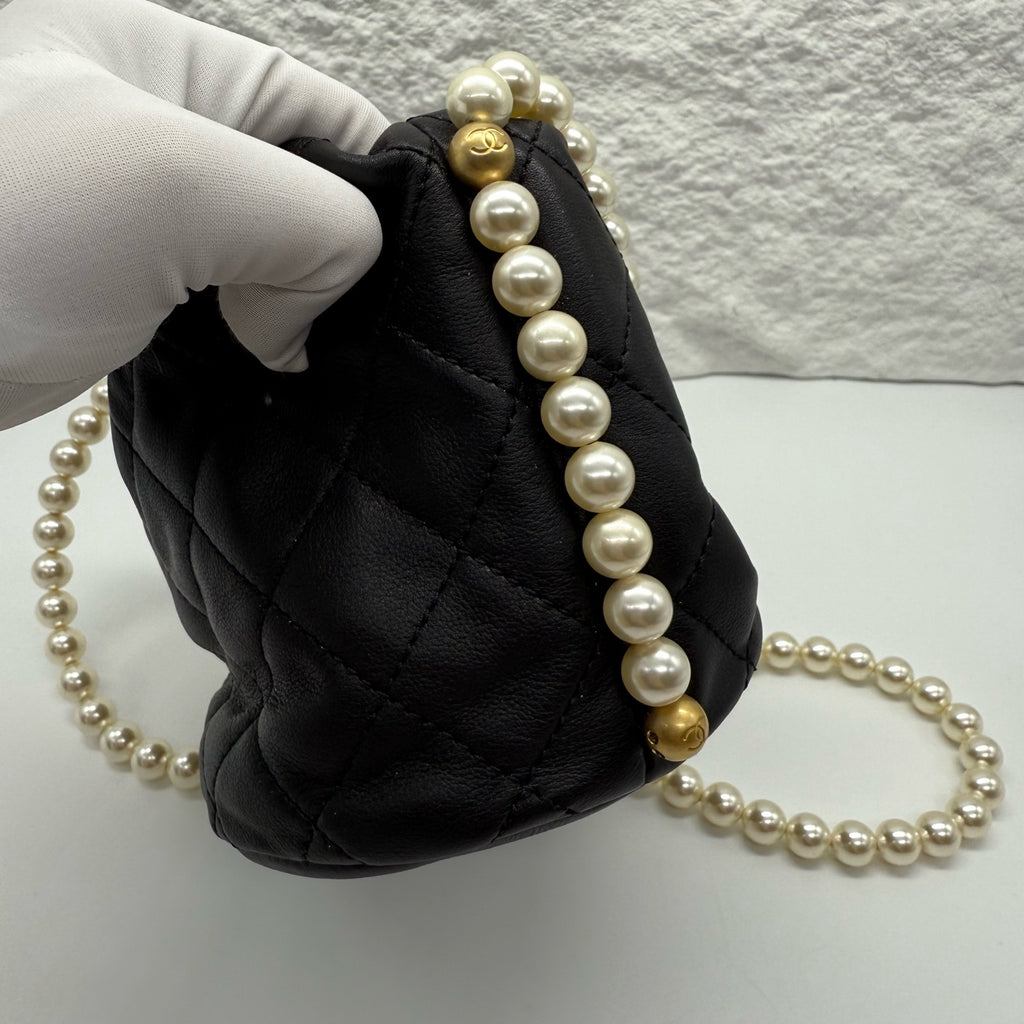 Chanel Black Bucket & Drawstring Bag