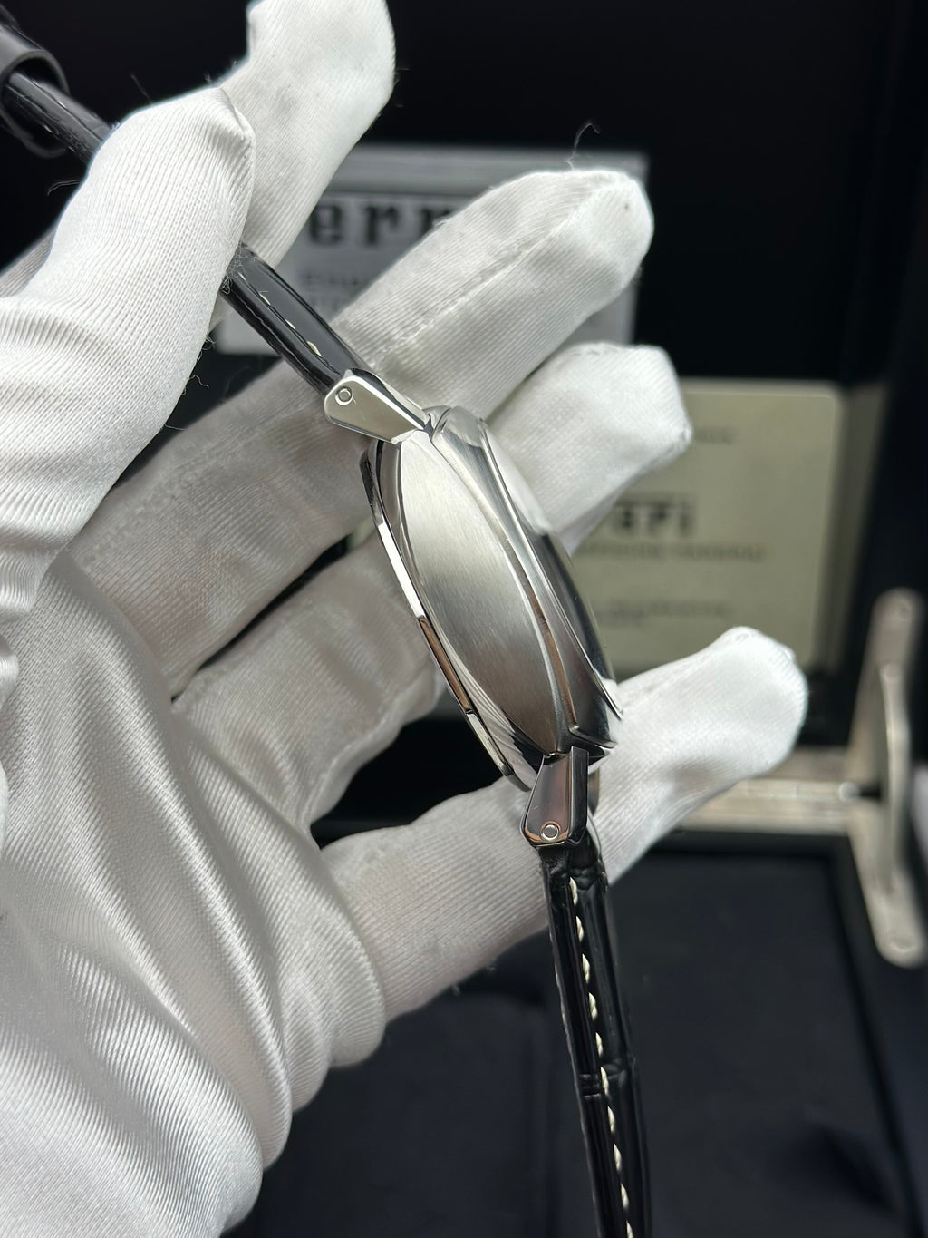 Panerai Leather Black Automatic (self-winding) watch