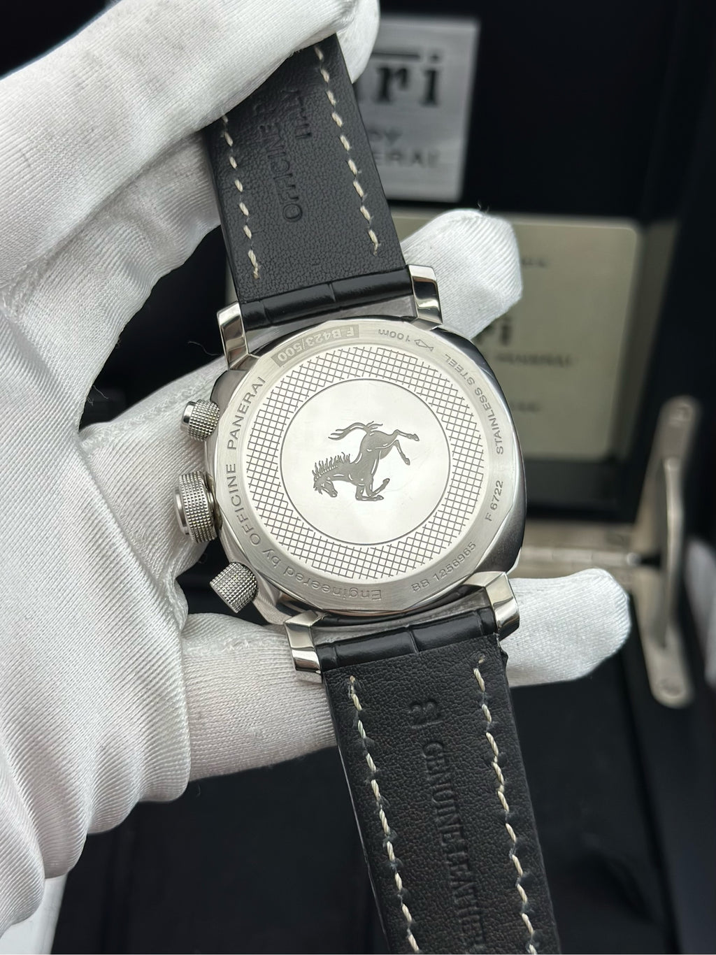 Panerai Leather Black Automatic (self-winding) watch