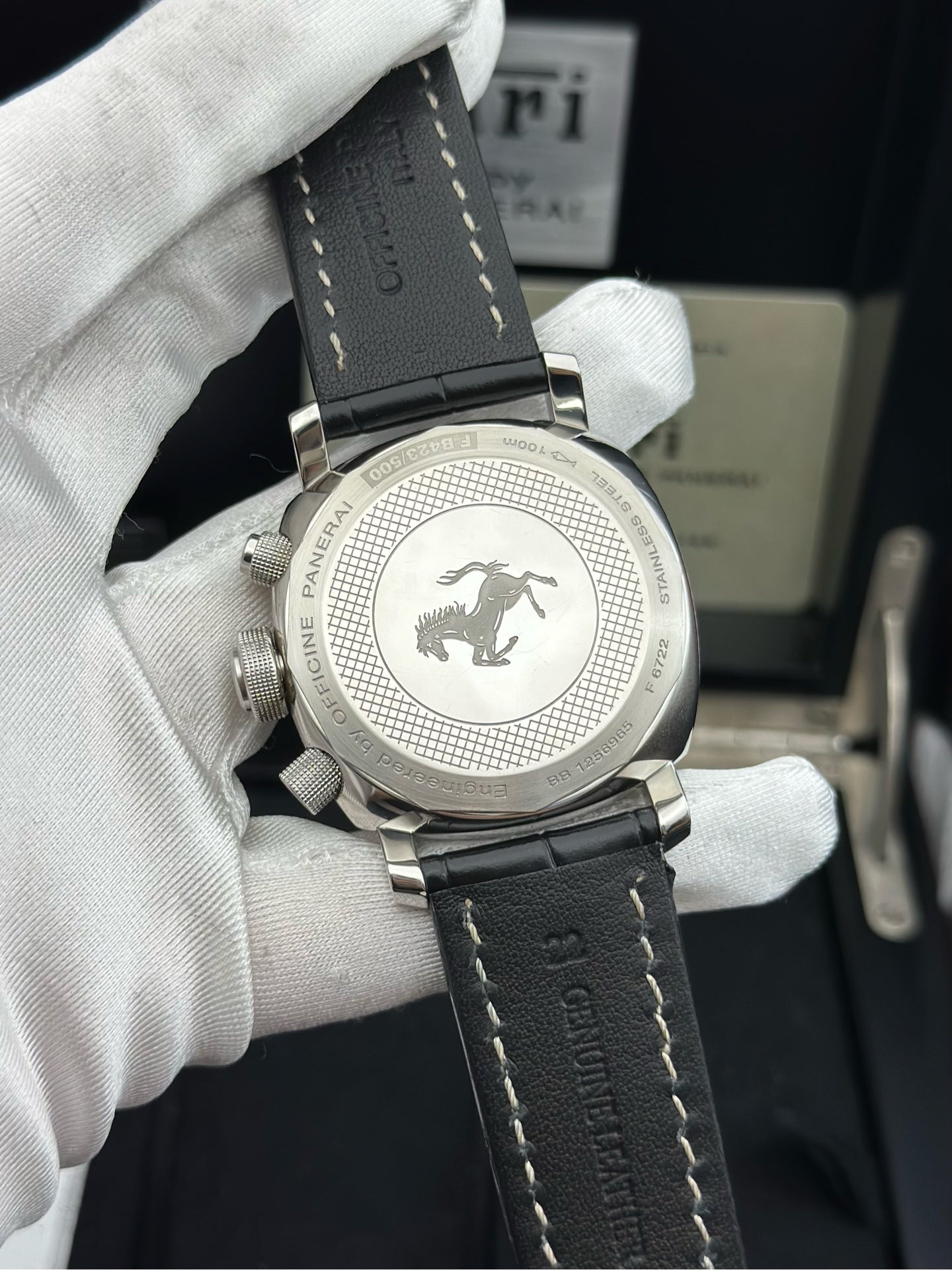 Panerai Leather Black Automatic (self-winding) watch