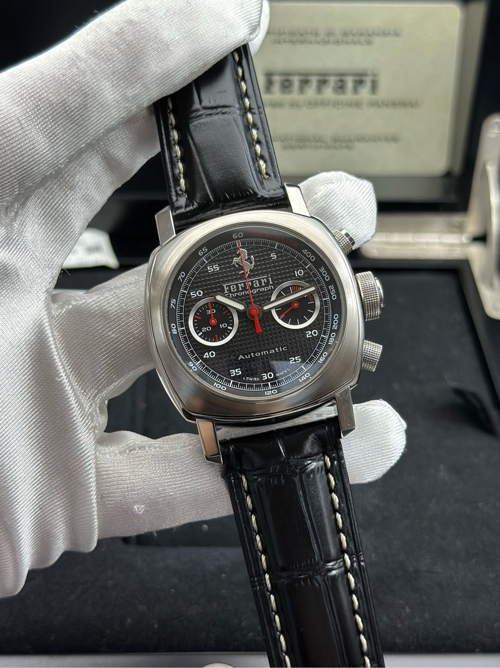 Panerai Leather Black Automatic (self-winding) watch