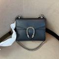 Gucci Dionysus Collection Leather Black Backpack 20 cm (width) x 15.5 cm (height) x 5 cm (depth) 421970 CAOGN 8176