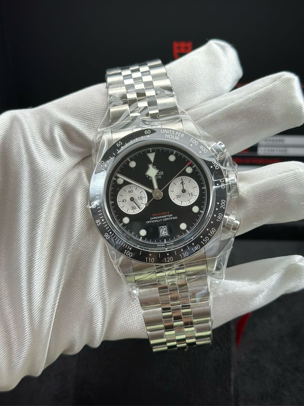 Tudor Black Automatic (self-winding) watch