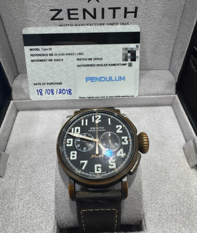 Zenith Pilot Automatic (self-winding) watch 45 millimeters 29.2430.4069/21.C800