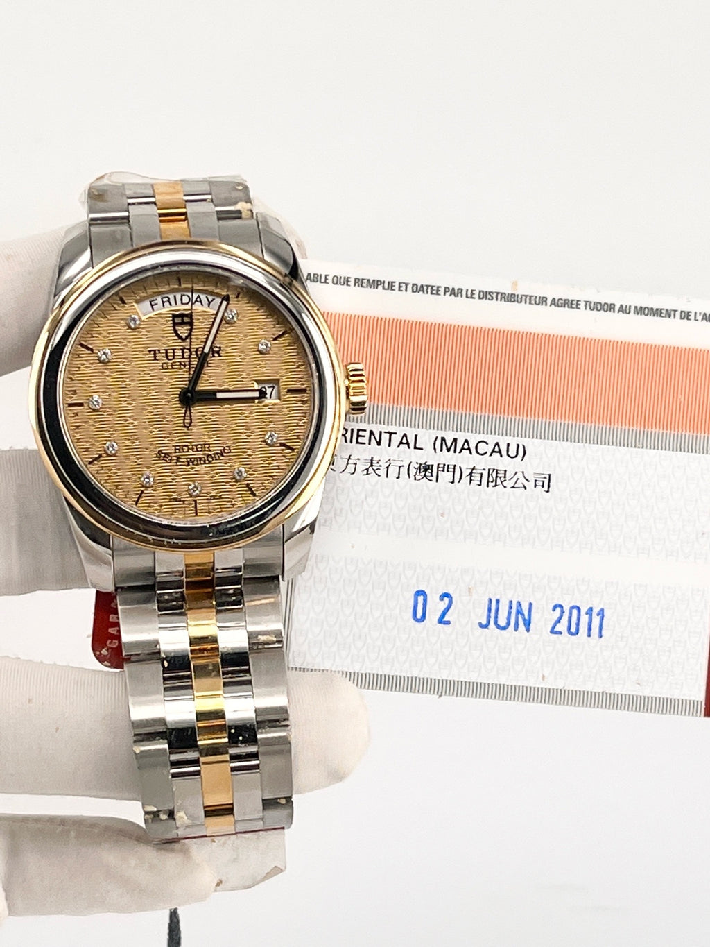 Tudor Yellow Automatic (self-winding) watch