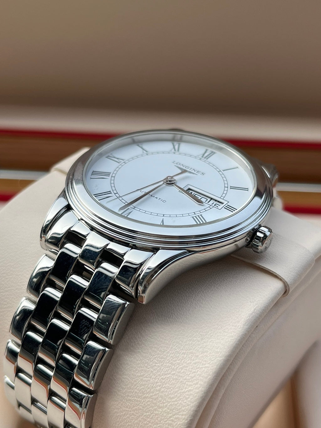 Longines Classic White Automatic (self-winding) watch 38.5 millimeters L4.899.4.21.6
