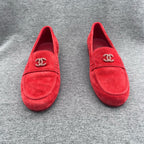 Chanel Red Loafers
