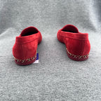 Chanel Red Loafers