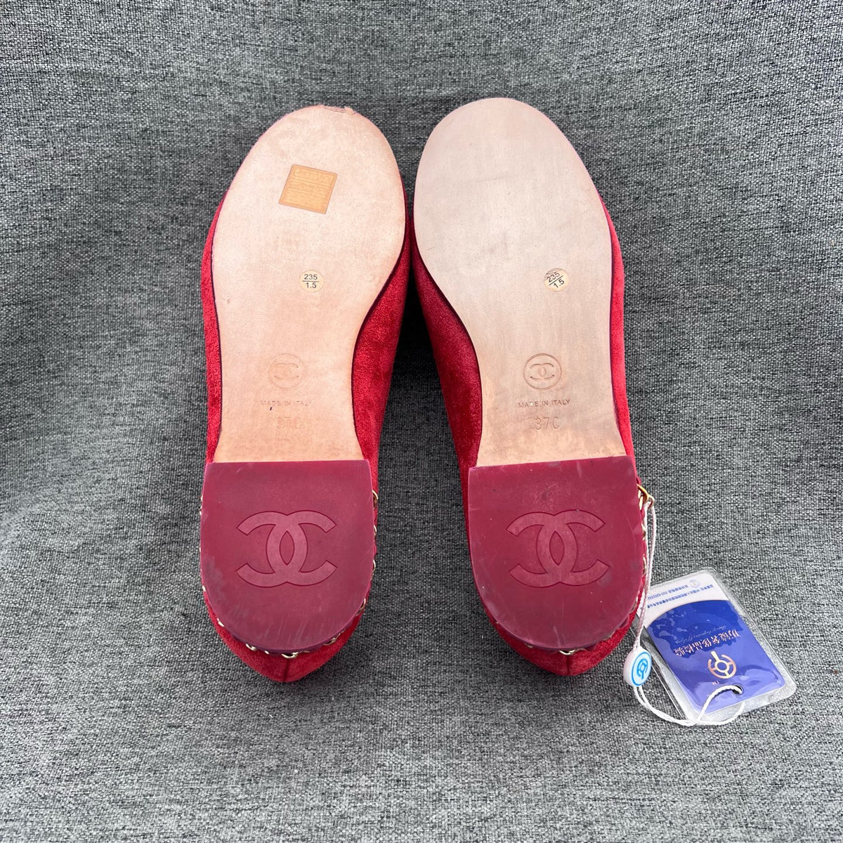 Chanel Red Loafers