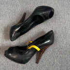 空白 Black High heels