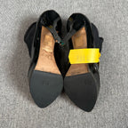 空白 Black Platform pumps