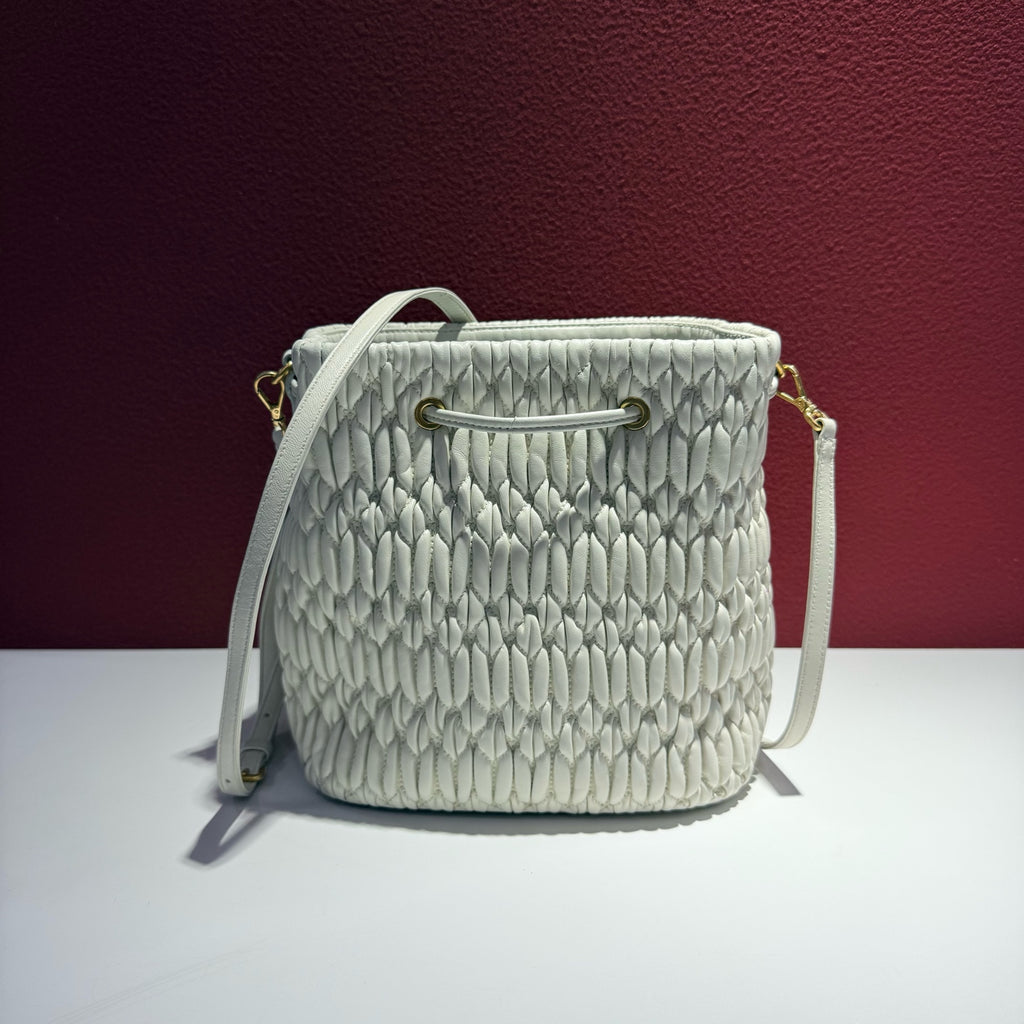 Miu Miu White Bucket & Drawstring Bag