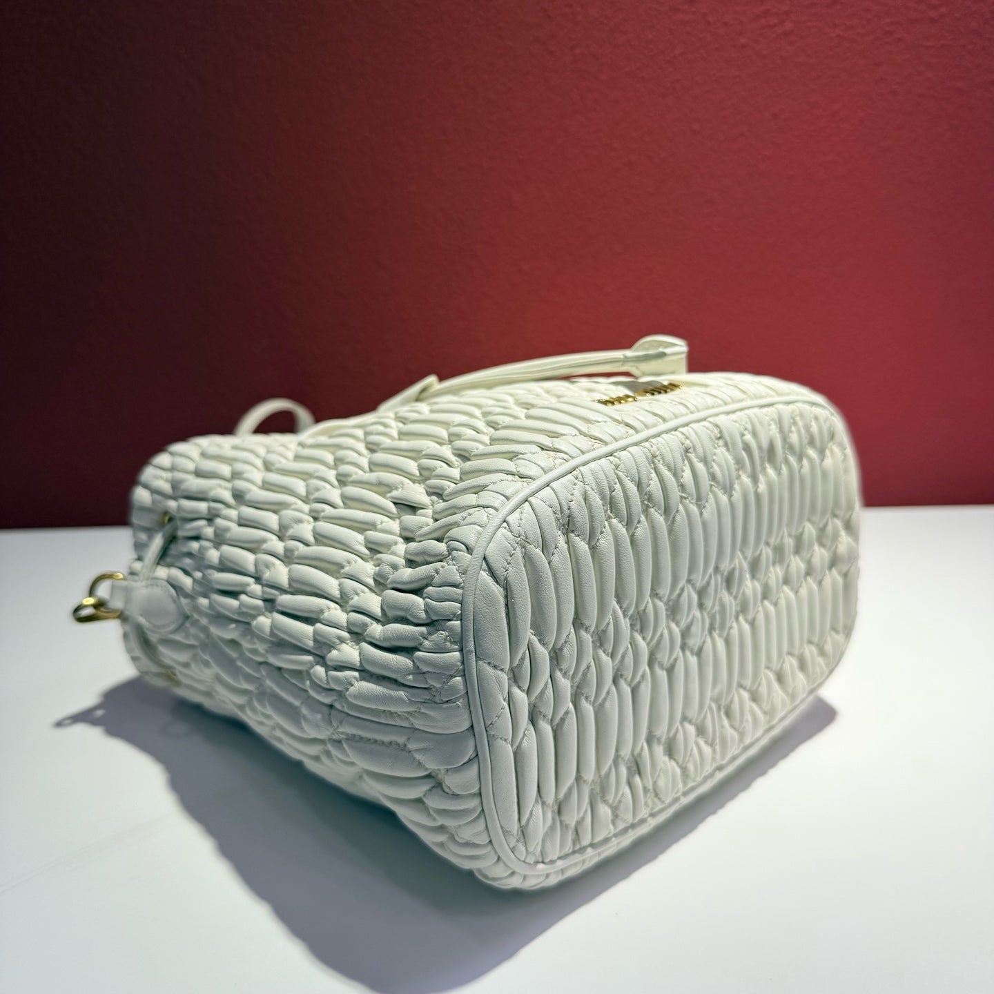 Miu Miu White Bucket & Drawstring Bag