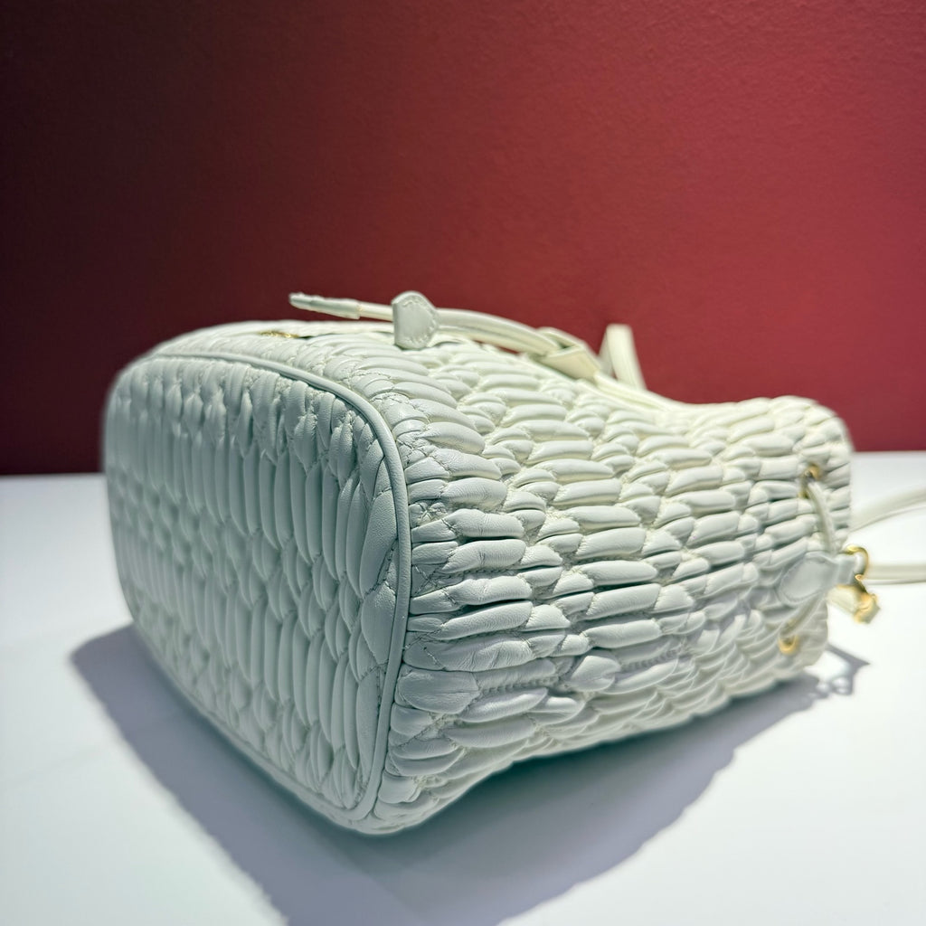 Miu Miu White Bucket & Drawstring Bag