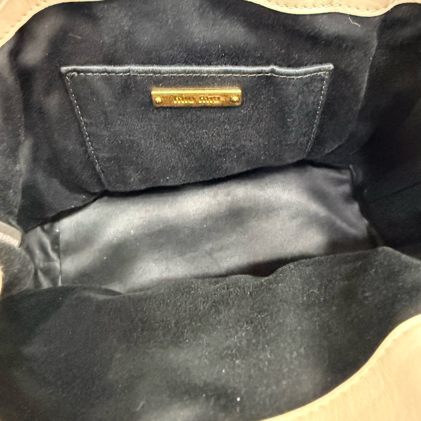 Miu Miu White Bucket & Drawstring Bag