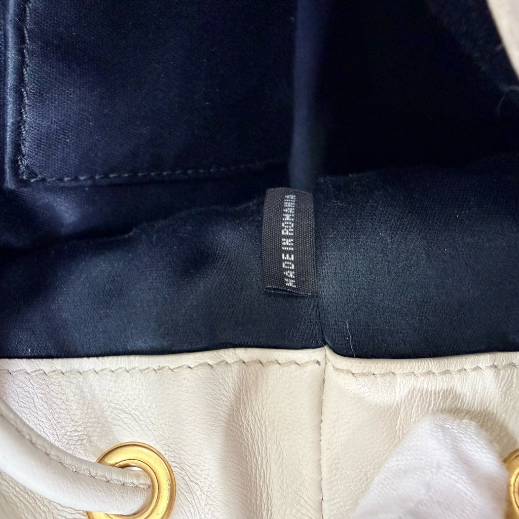 Miu Miu White Bucket & Drawstring Bag