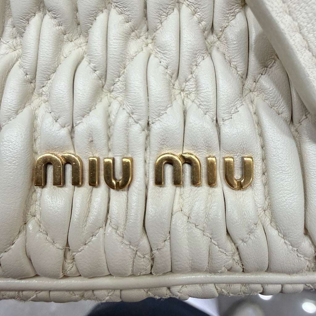 Miu Miu White Bucket & Drawstring Bag