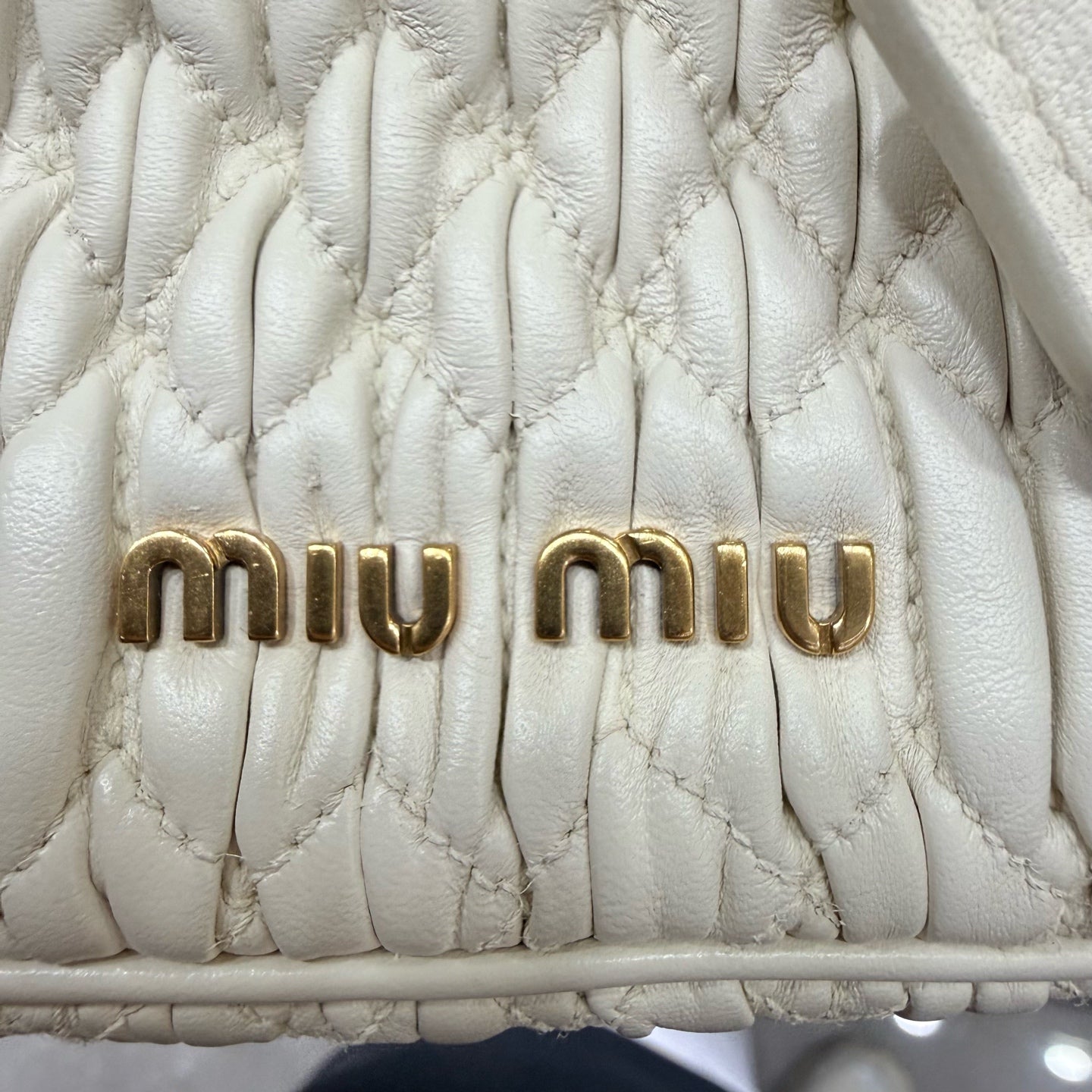 Miu Miu White Bucket & Drawstring Bag