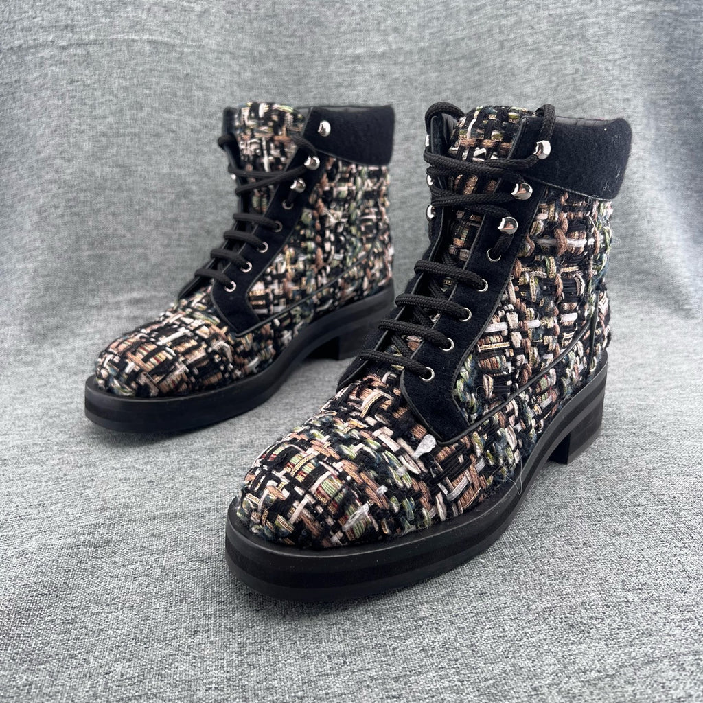 Chanel Tweed Ankle boots