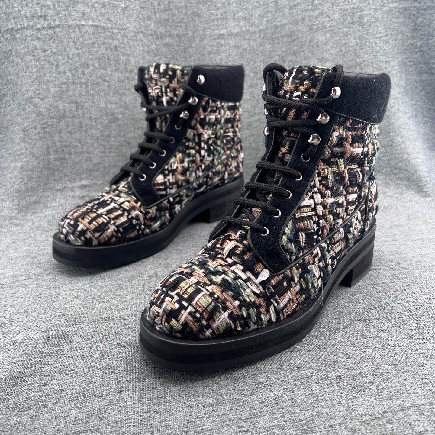 Chanel Tweed Ankle boots