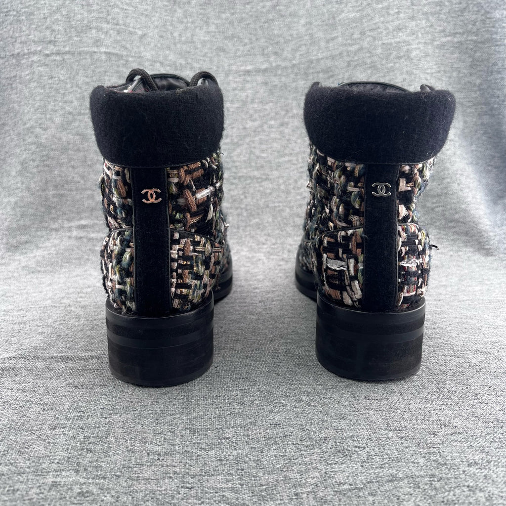 Chanel Tweed Ankle boots