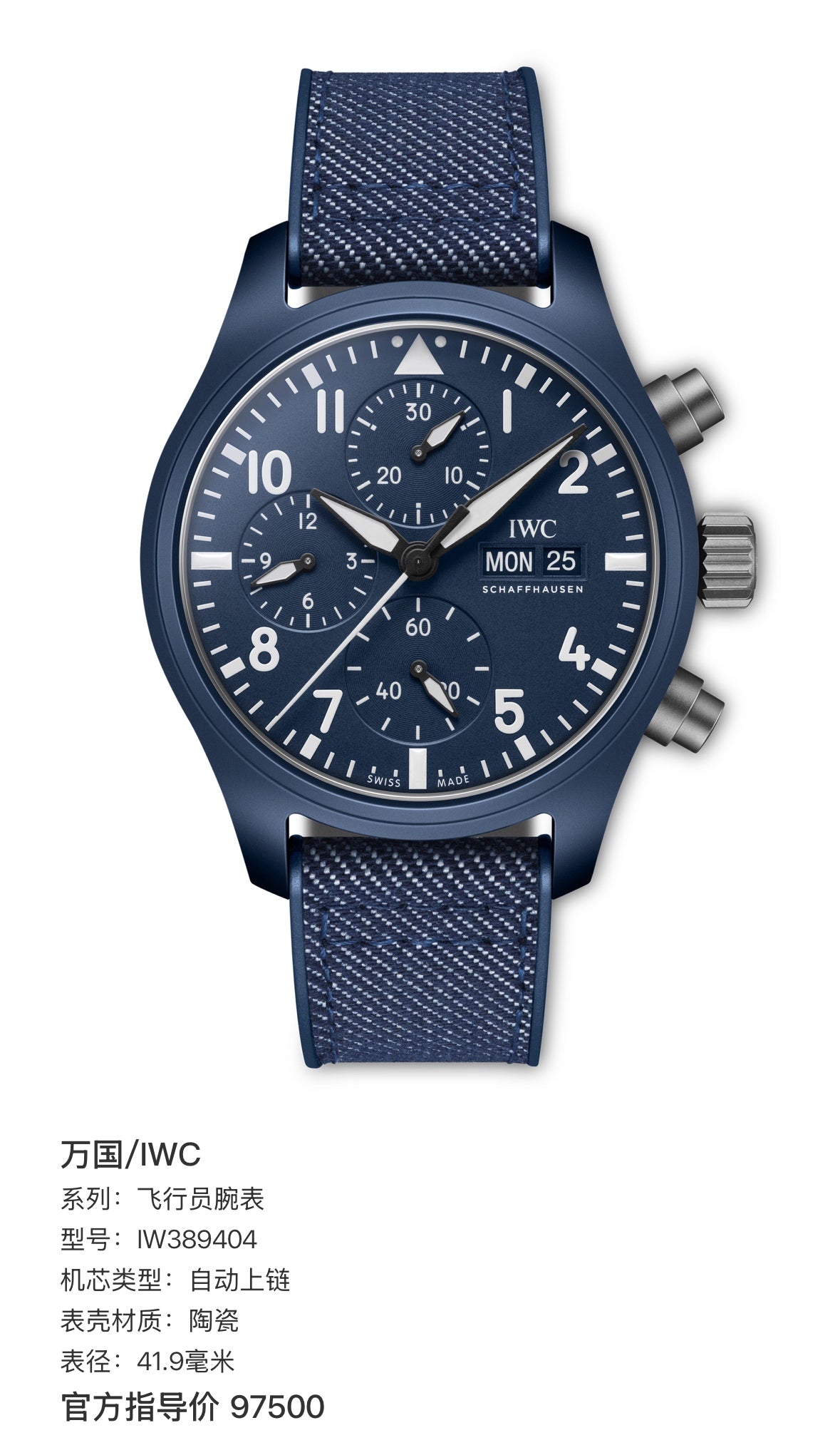 IWC Pilot’s watch 41.9 millimeters IW389404