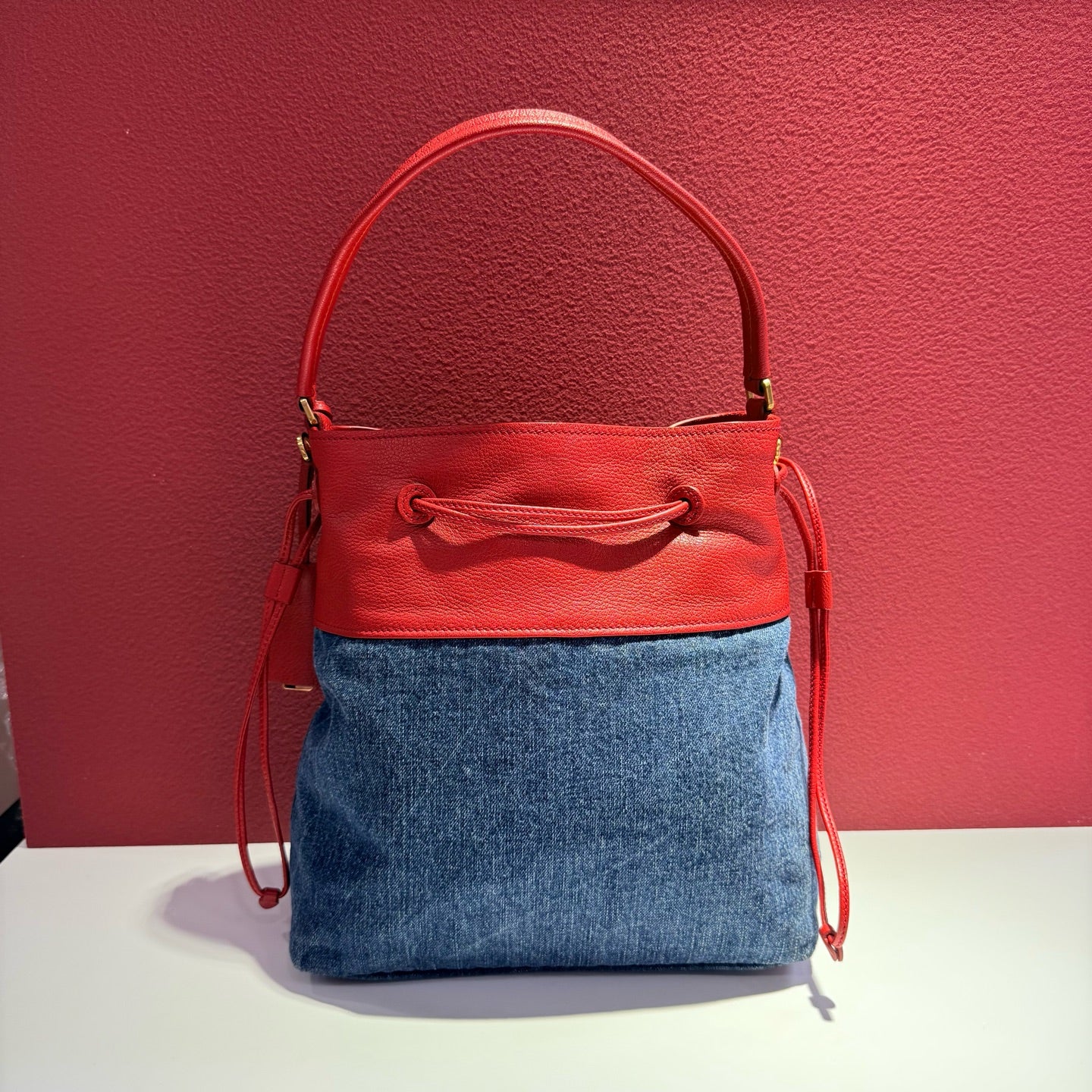 Miu Miu Red Bucket & Drawstring Bag