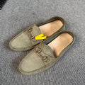 Gucci Alcantara Green Loafers