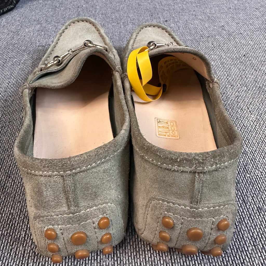 Gucci Alcantara Green Loafers