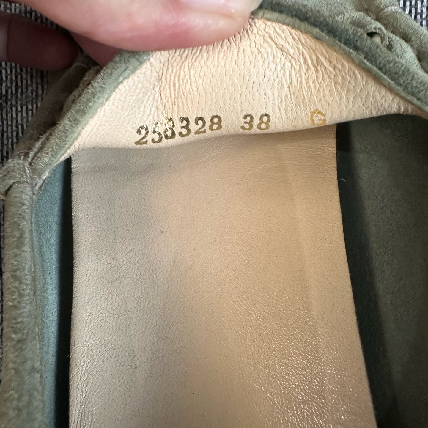 Gucci Alcantara Green Loafers