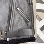 acne studios Leather Black Coat