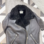 acne studios Leather Black Coat