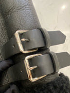 acne studios Leather Black Coat