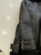 acne studios Leather Black Coat