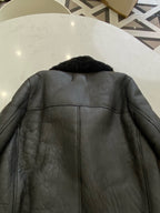 acne studios Leather Black Coat