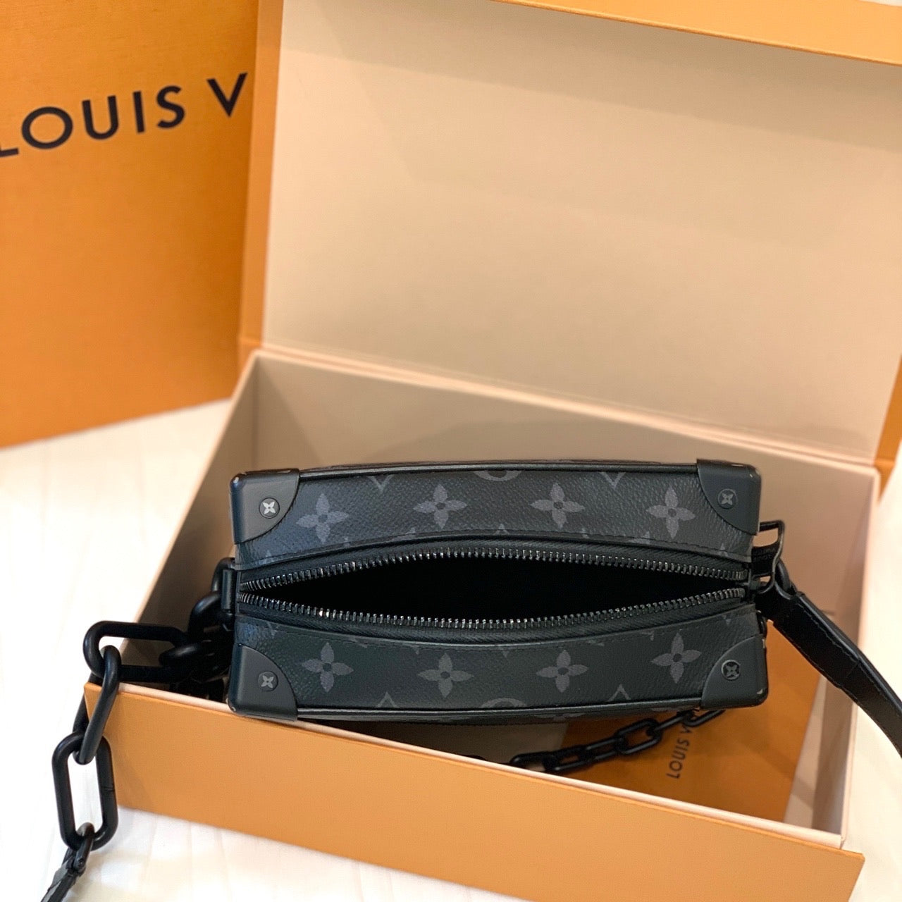 Louis Vuitton Soft Trunk Black Crossbody 18.5 x 13 x 8 M44735