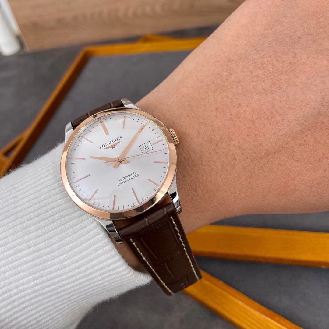 Longines The Pioneer Series Rose gold Automatic (self-winding) watch 40.00mm L2.821.5.72.2