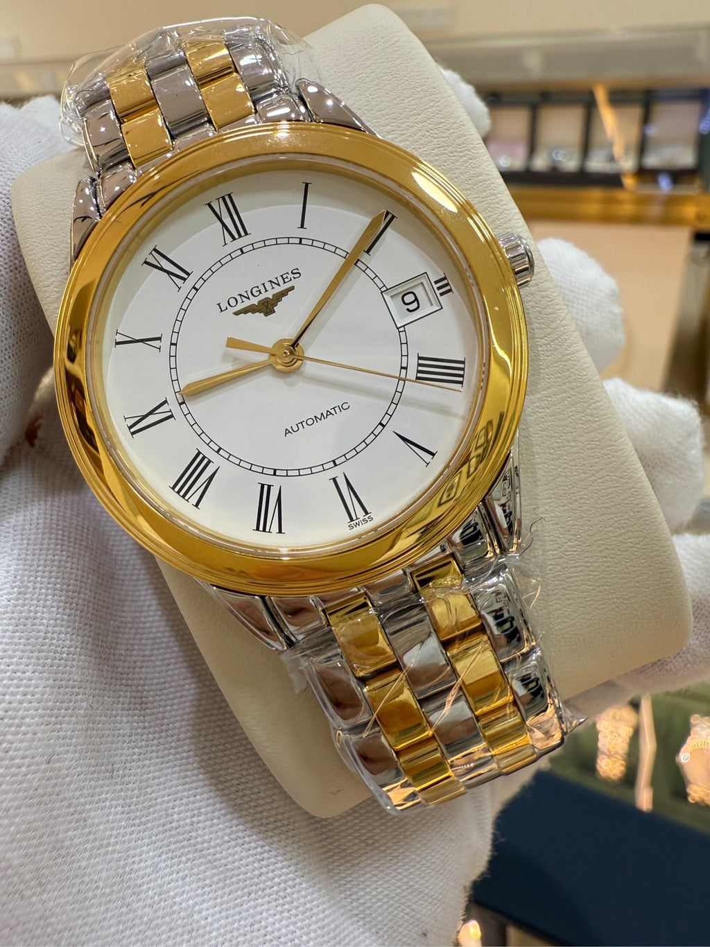 Longines Classic White Automatic (self-winding) watch 35.60 millimeters L4.774.3.21.7