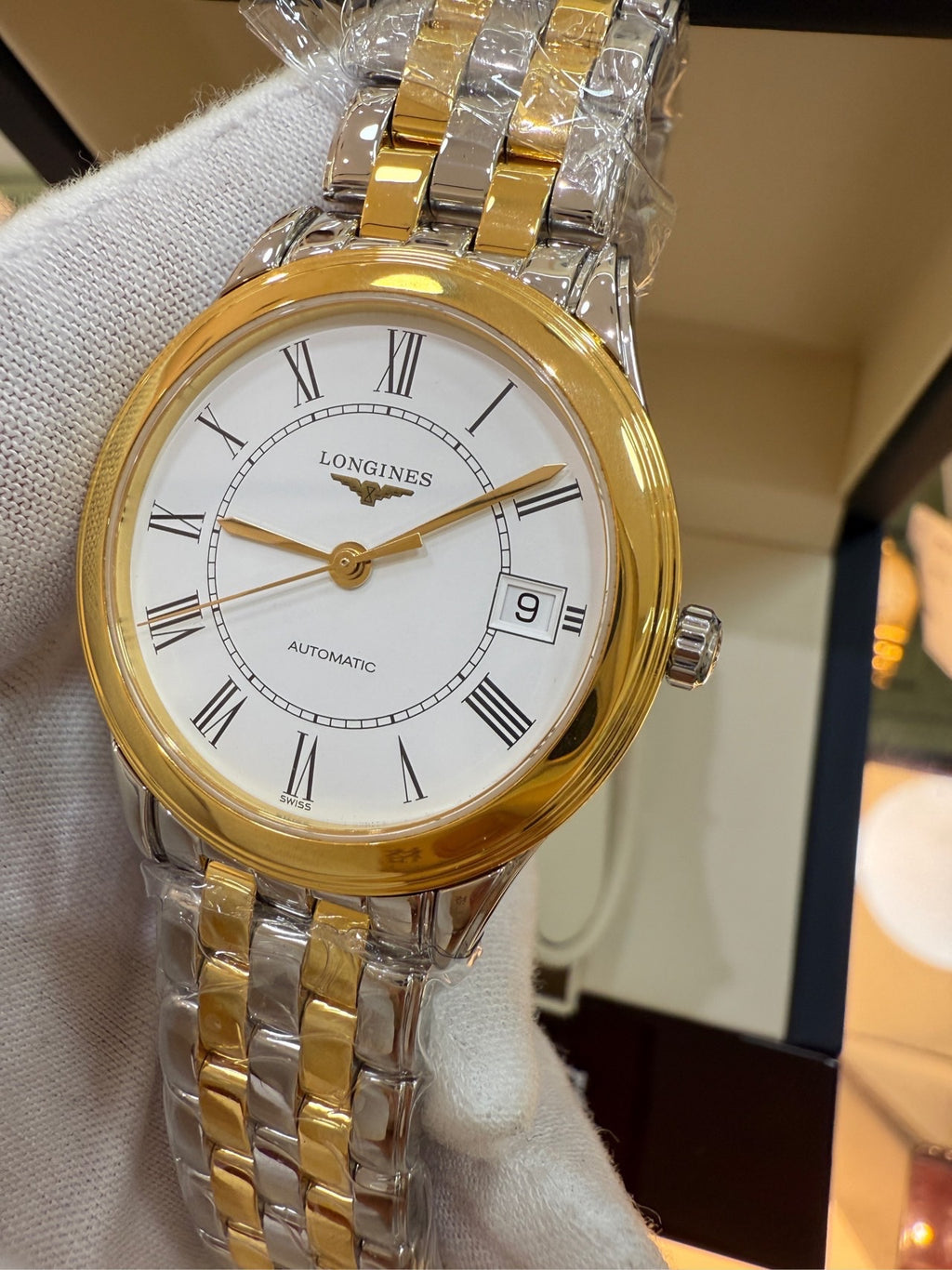 Longines Classic White Automatic (self-winding) watch 35.60 millimeters L4.774.3.21.7