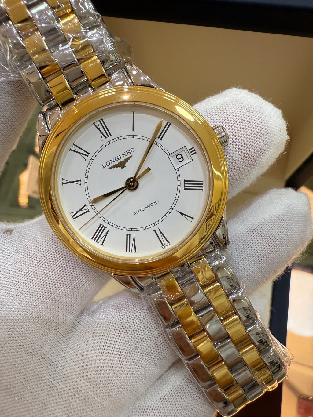 Longines Classic White Automatic (self-winding) watch 35.60 millimeters L4.774.3.21.7