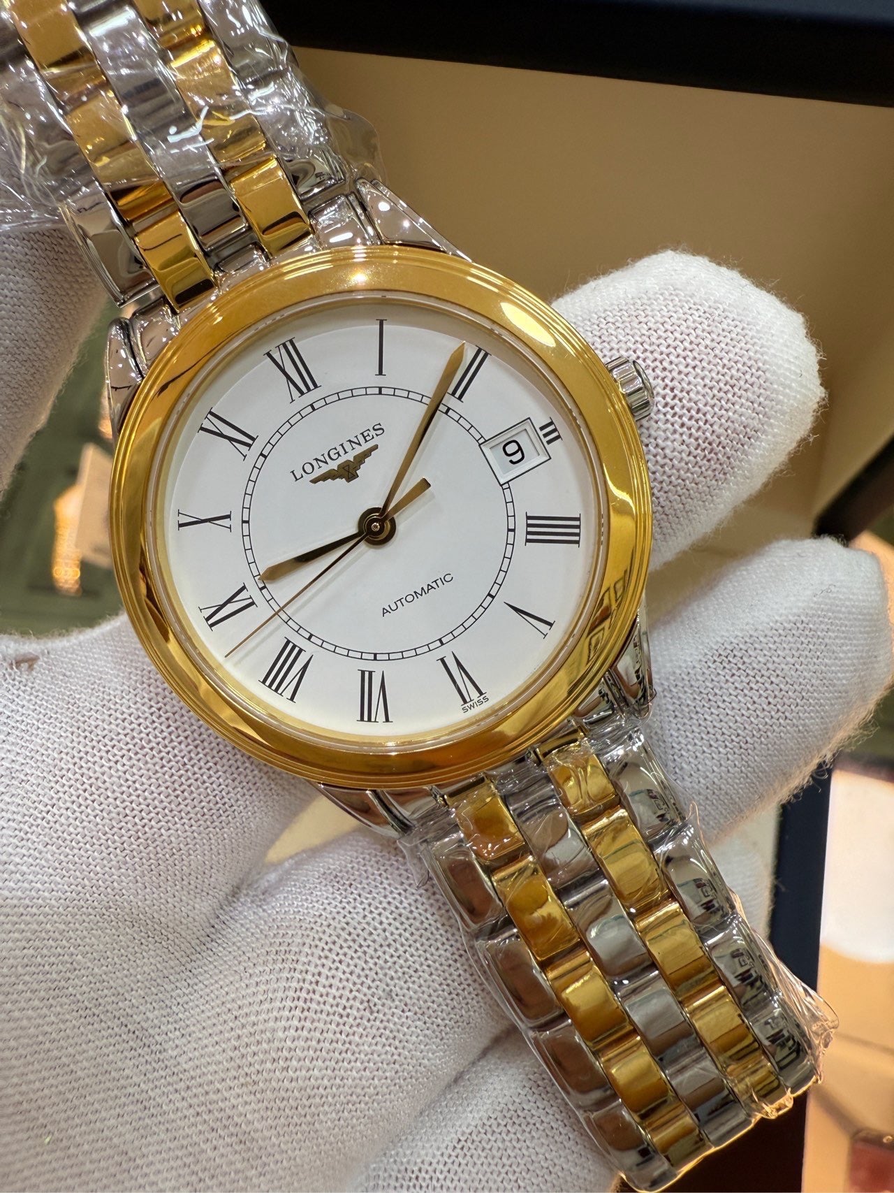 Longines Classic White Automatic (self-winding) watch 35.60 millimeters L4.774.3.21.7