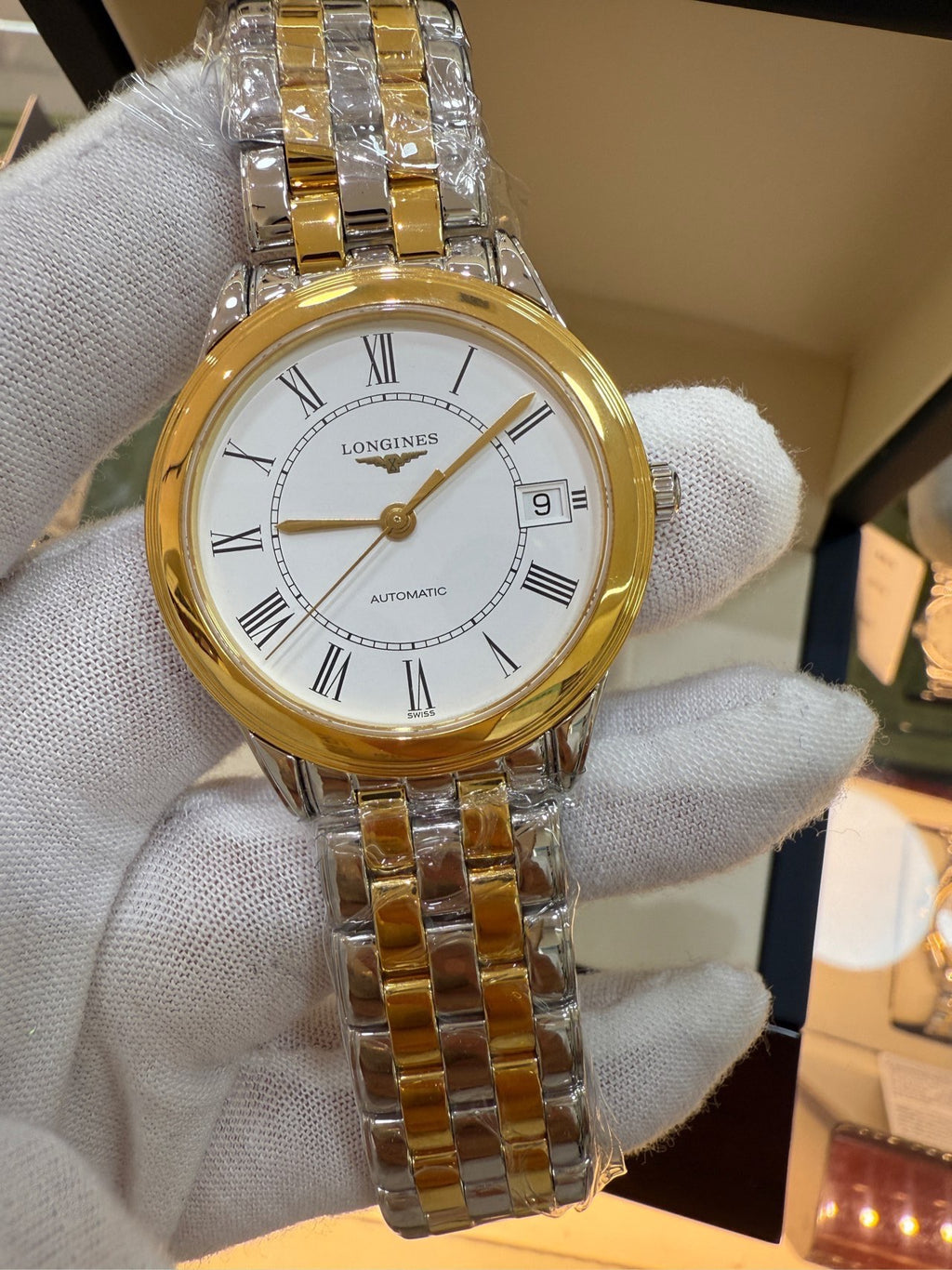 Longines Classic White Automatic (self-winding) watch 35.60 millimeters L4.774.3.21.7