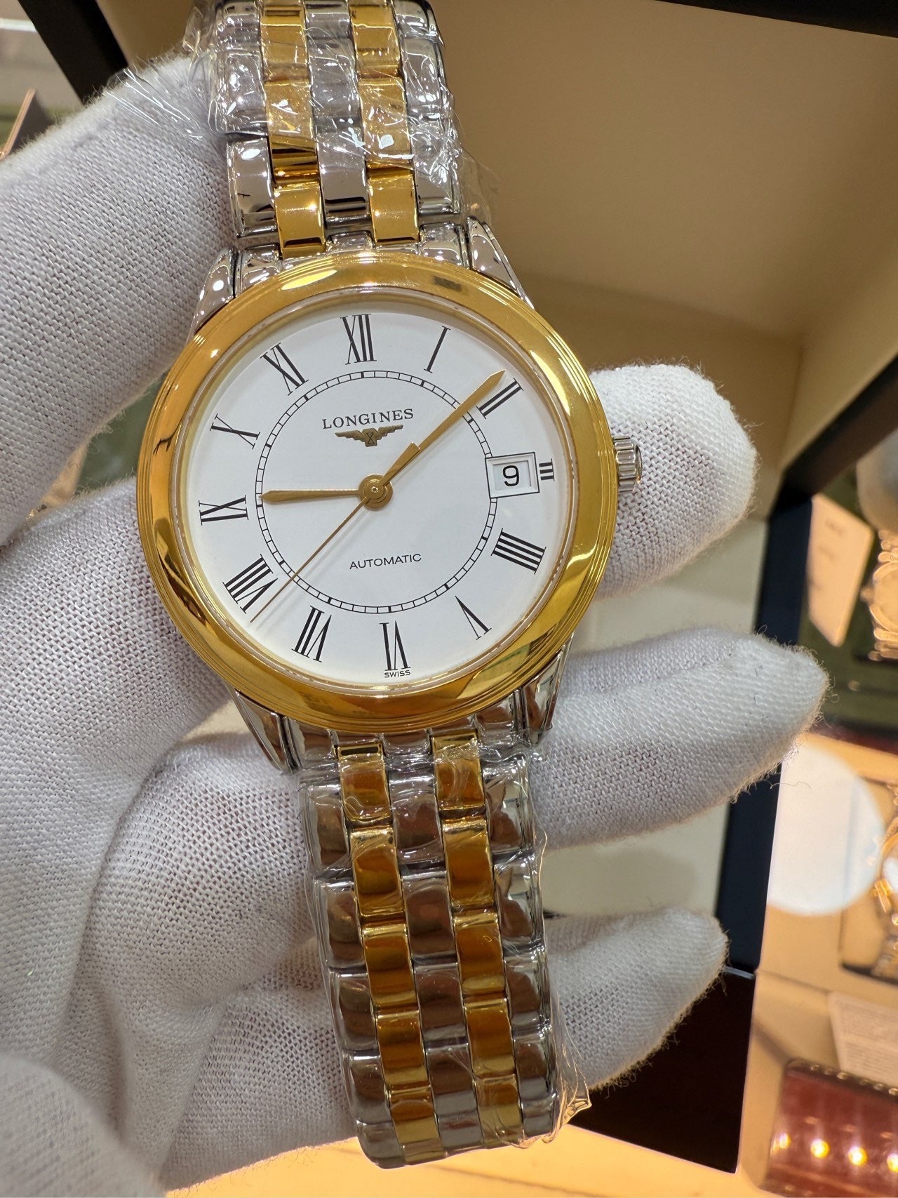 Longines Classic White Automatic (self-winding) watch 35.60 millimeters L4.774.3.21.7