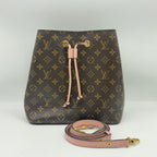 Louis Vuitton Leather Bucket & Drawstring Bag 26 x 26 x 17.5 M44887