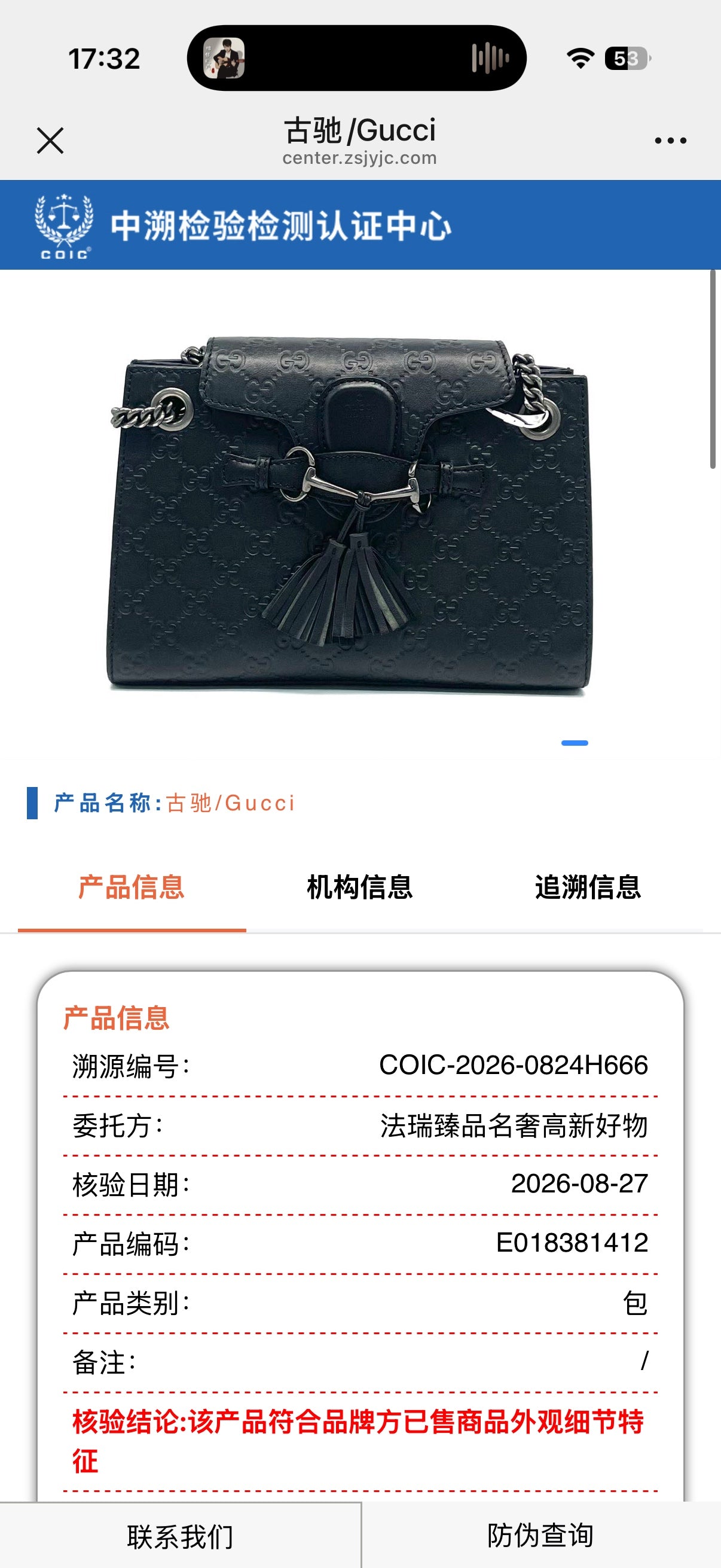 Gucci Black Crossbody