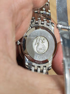 Omega Flying Disc Series Silver Quartz watch 27.4 424.10.27.60.52.001