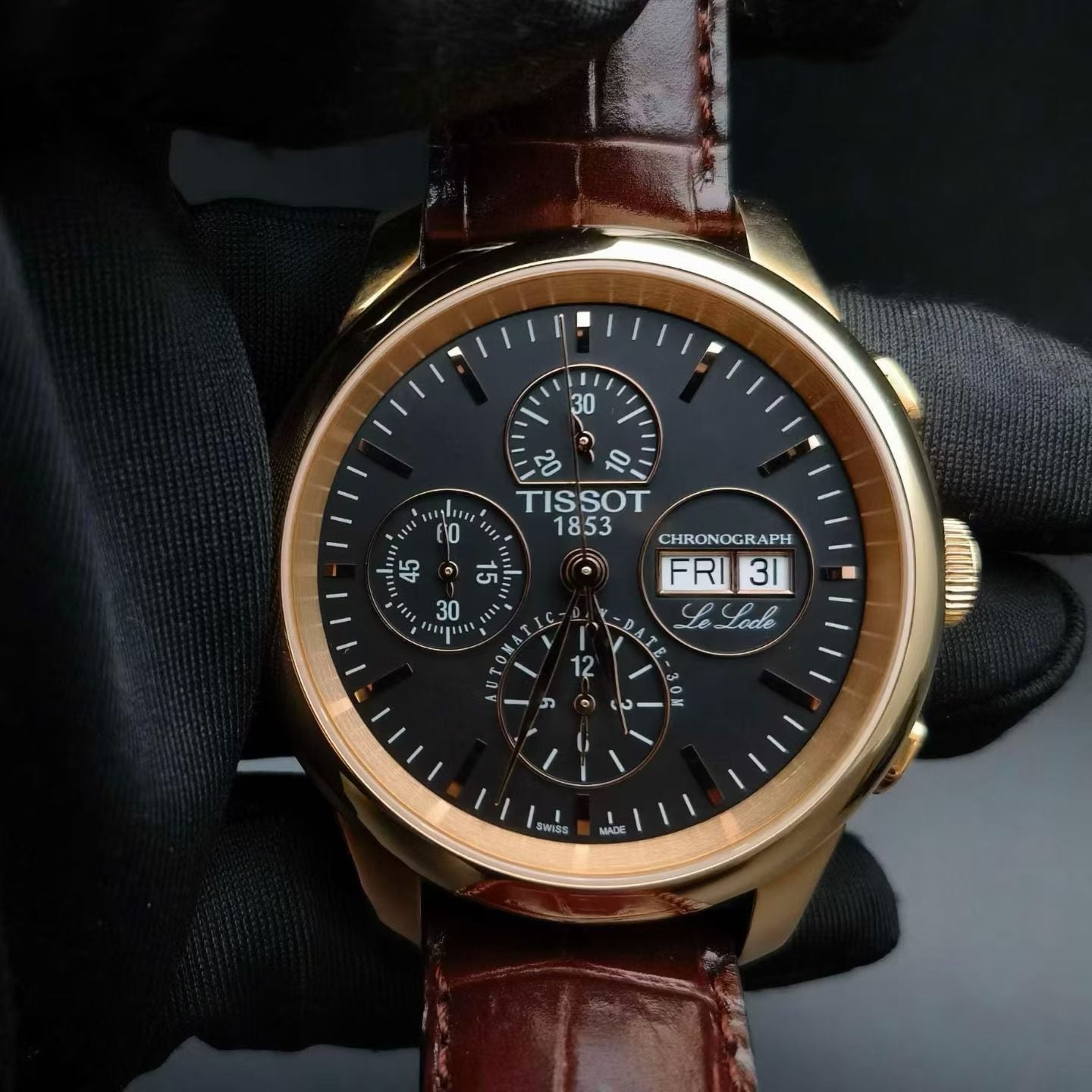 Tissot Classic Black Automatic (self-winding) watch 42.3 millimeters T41.5.317.51
