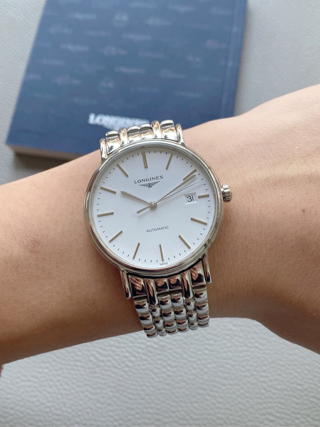 Longines Longines Fashion Collection White Mechanical watch 38.50mm L4.921.4.12.6