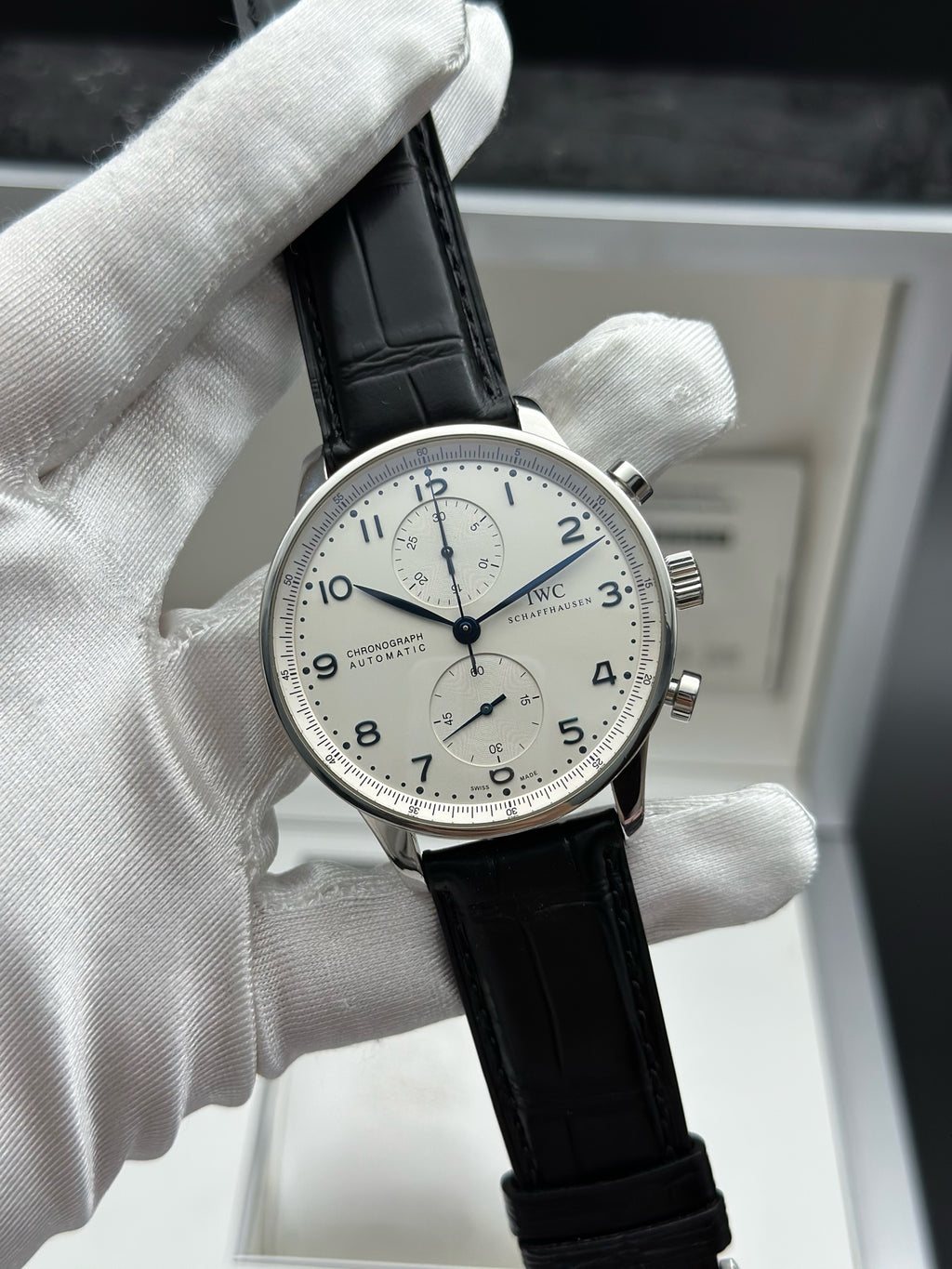 IWC White Automatic (self-winding) watch